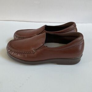 SAS Twin Slip On Comfort Loafer Womens Sz 7W Mulch Brown TriPad Comfort Shoes